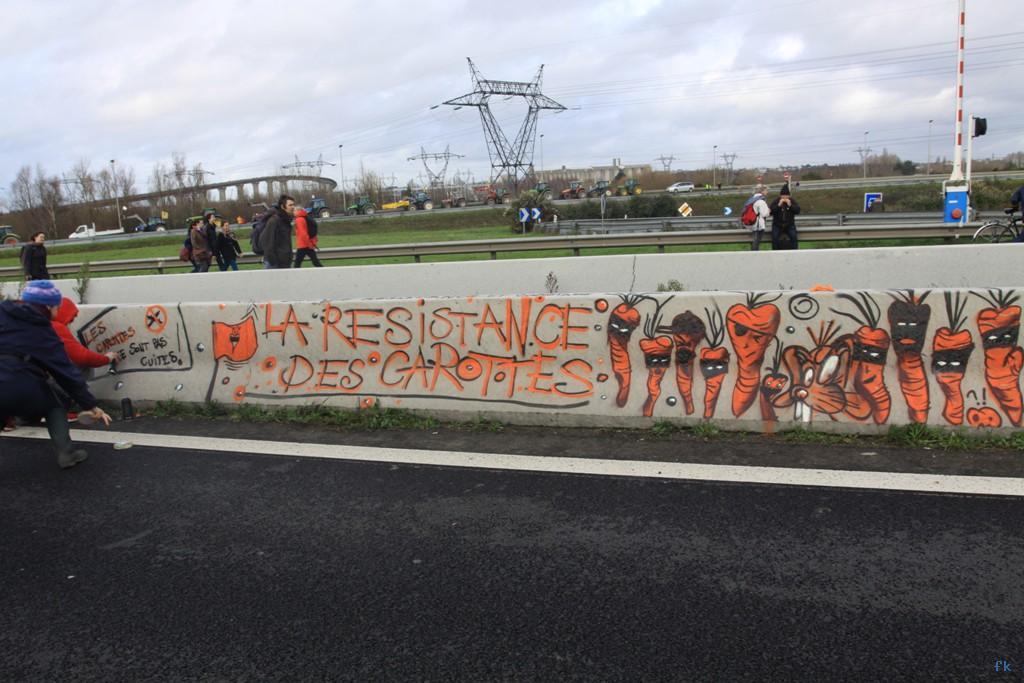 Le pont de Cheviré contre l'aéroport NDDL