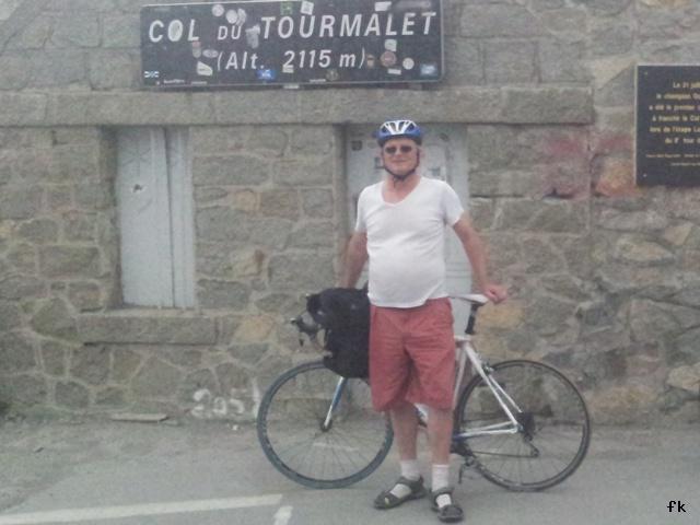 François grimpe le col du Tourmalet